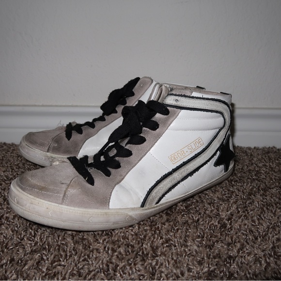 Golden Goose slide mid rise white/black - Picture 1 of 4
